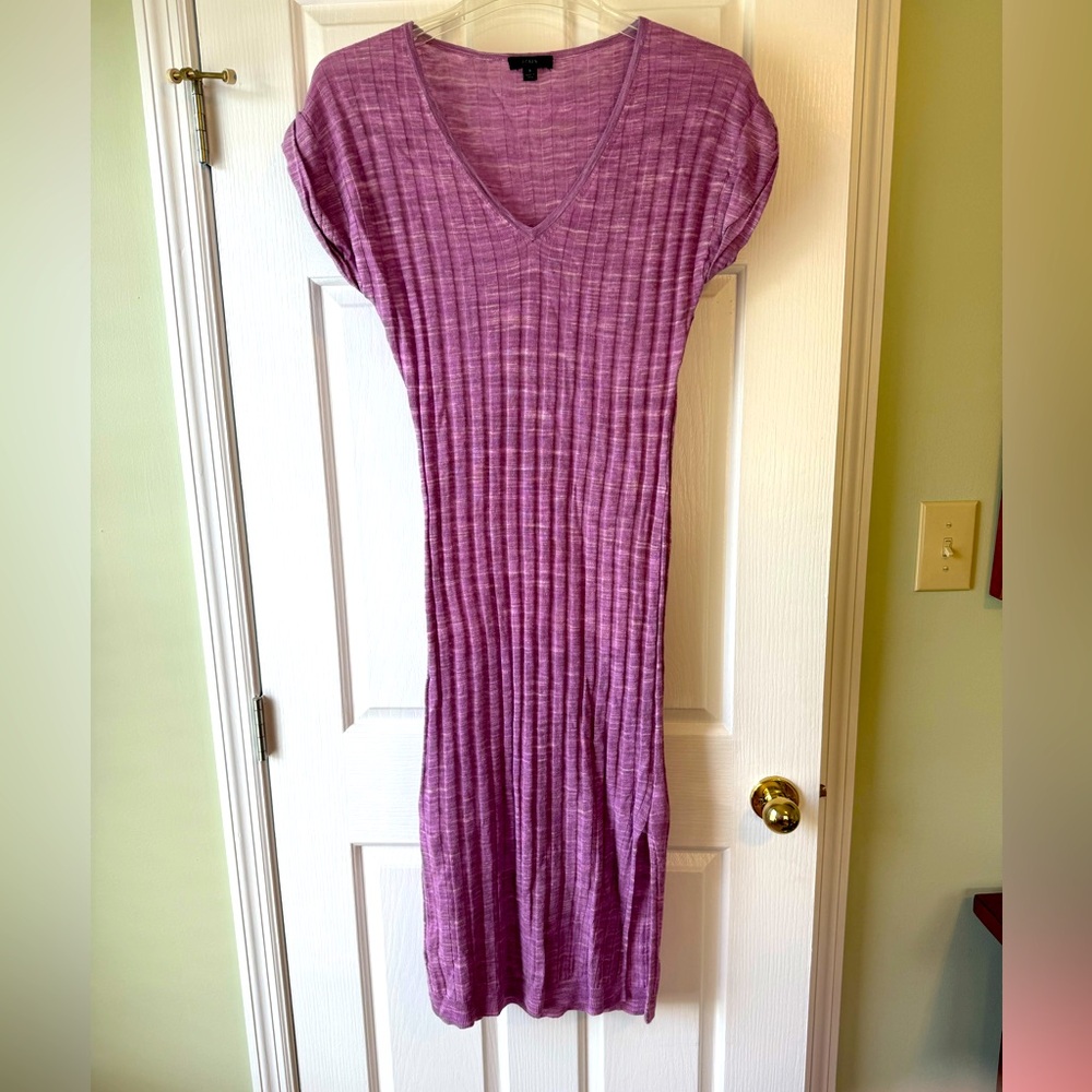 J CREW purple knit short sleeve dress